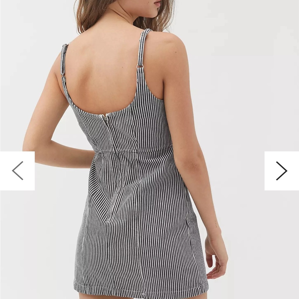 Urban Outfitters BDG Hudson Pinstripe Denim Mini Dress